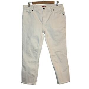 Johnny Was Jeans Women 28 Off White Cropped Boyfriend Stretch Denim Relaxed‎ Fit